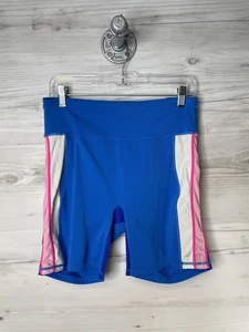 Pantaloncini Fabletics Motion365 donna XL blu colorblock bici biker compressione - Foto 1 di 10
