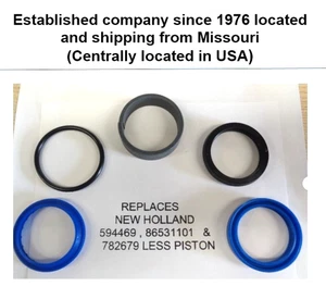 REPLACES NH 594469, 86531101, 782679 1-7/8" bore1-1/2" rod Seal Kit (No Piston) - Picture 1 of 4