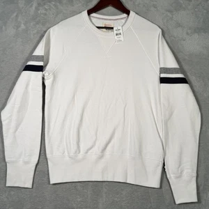 Todd Snyder Champion Sweatshirt Mens Medium Striped Raglan Crewneck Pullover - Picture 1 of 9