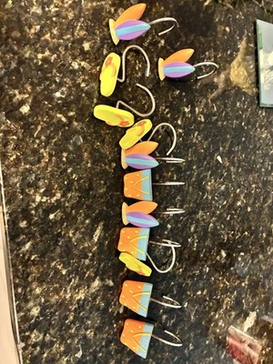 陶瓷浴帘沙滩钩 — 第 1/4 张图片