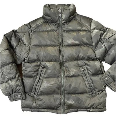 Moncler Maya Giubbotto Verde Camuflaje Abrigo Niños 6 Verde Cremallera Abajo Pluma Chaqueta Foto 1 de 4