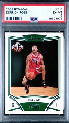 Bowman 111 Derrick Rose Rookie 2008 - PSA 6 Foto 1 de 2