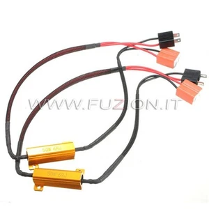 H7 RESISTENZE PLUG & PLAY SPEGNI SPIA LED CANBUS NO ERROR PRO QUALITY FUZION - Imagen 1 de 3