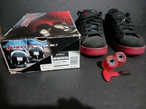 Heelys Chill 7256 Black Red Skate Shoes Mens 12 US Fat Tongue Y2k Vintage Unused - Picture 1 of 21