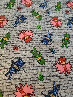 PJ маски ткани «PJMASK TOSS» серый 100% хлопок один ярд + 43 x 44 - Изображение 1 из 4