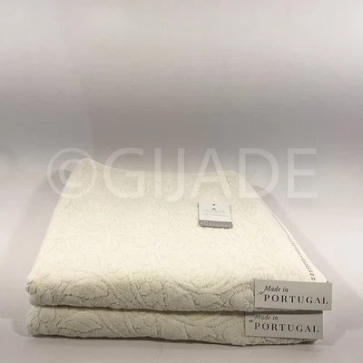 Felpinter 100% Cotton Soft Absorbent 2 Bath Towels Made In Portugal  Ivory New - Image 1 of 4