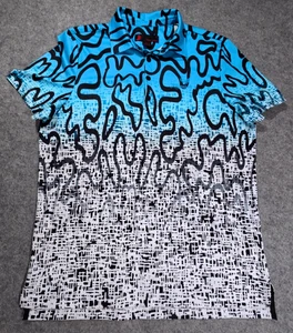 J by JAMIE SADOCK + KAANAPALI GOLF Mens S/S Medium Multi Color Polo Shirt - Picture 1 of 6