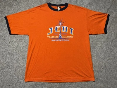 Camisa De Colección Star Wars Para Hombres Extra Grande Naranja Jedi Entrenamiento Academia Timbre Camiseta Foto 1 de 4