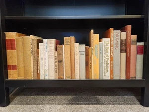 Vintage Neutral Books (28), Antique Farmhouse Book Decor, Shabby Chic Books - Picture 1 of 10