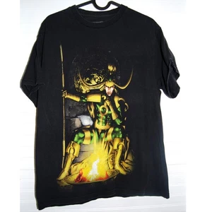 Camiseta Loki Para Hombre Mediana Retro Marvel Vengadores Dibujos Animados Superhéroe Camiseta Negra - Imagen 1 de 5