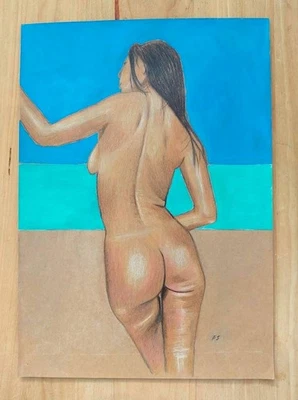 Original painting figure art female nude - Image 1 of 3
