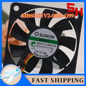 Ventilateur silencieux ultra fin SUNON MB60101V2-0000-G99 12V 1.01W 6010 6CM Envoi rapide - Photo 1/5