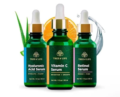 Tree of Life 透明质酸、维生素 C、视黄醇精华三重 30 毫升 — 第 1/4 张图片