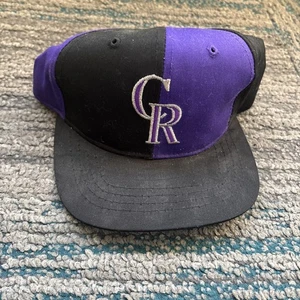 Mütze Kappe Jugend Colorado Rockies Starter Farbblock Druckknopflasche Vintage - Bild 1 von 11