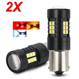 2pcs P21W LED 7443 W21/5W Bulbs Car Lights Turn Signal Reverse Brake Light 12V - Picture 1 of 14