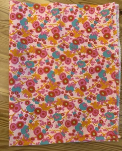 SCHÖNER VINTAGE KLOPMAN MILLS INC 1970 MOD FLORAL BAUMWOLLMISCHSTOFF ROSA 68" - Bild 1 von 3