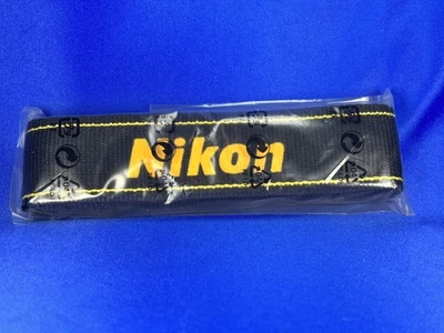 ~ NUEVO ~ Nikon Logo Negro Amarillo 36” L por 1.5” W Correa para Cuello de Cámara para SLR DSLR Foto 1 de 2