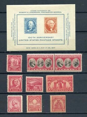 SET OF 11 CLASSIC OLD STAMPS - ONE PAIR, ONE SHEET & 7 SINGLE STAMPS - OG  - MNH - Image 1 of 2
