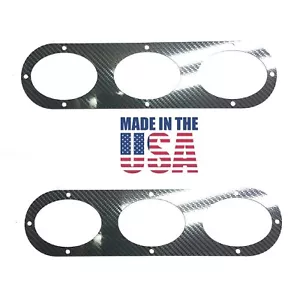 Real CARBON FIBER 2p Universal Car Rear Bumper Race Air Diversion Diffuser Panel - Foto 1 di 8