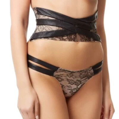 Cinturón corsé de cuero Agent Provocateur SOIREE Milanna AP4 grande nuevo con etiquetas $690 Foto 1 de 4