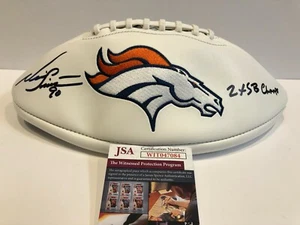 NEIL SMITH AUTOGRAPHED SIGNED INSCRIBED DENVER BRONCOS LOGO FOOTBALL JSA COA - Picture 1 of 4