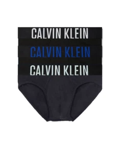 Calvin Klein NB2595929 Slip Fianchi Intense Power Cotone Confezione da 3 Nero 2XL - Foto 1 di 1