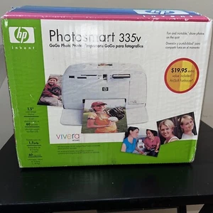 HP PhotoSmart 335 v "GoGo" Compact Photo Printer - New Open Box - Picture 1 of 9