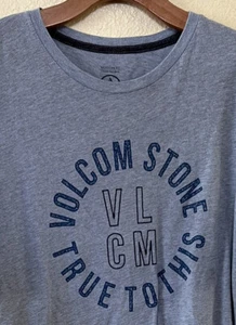 Volcom Stone True To This Light Blue Heather T-shirt Size L - Picture 1 of 5