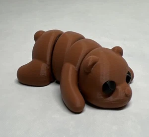 ZOU3D Flexi Gelenk Baby Bär Junges Braun Grizzly Niedlich Süßes Spielzeug 3D-gedruckt - Bild 1 von 8