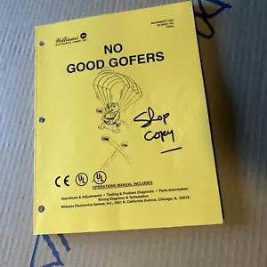 Original No Good Gophers Williams Gofers Pinball arcade game manual - Picture 1 of 4