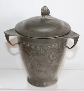 KAYSERZINN 4334 ART NOUVEAU BISCUIT /COOKIE JAR DESIGNED BY HERMANN FAUSER - Picture 1 of 9