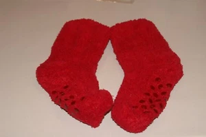 NUEVO SIN ETIQUETAS MUJER TALLA 9-11 ROJO CALCETINES DIFUSOS CON PUNTOS ANTIDESLIZANTES EN LA PARTE INFERIOR - Imagen 1 de 3