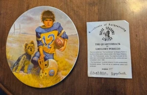 1981 The Quarterback 8,5 Zoll Vintage-Platte 607 & COA von Gregory Perillo ~ keine Chips ~ T7811 - Bild 1 von 11