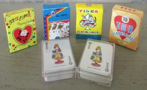 Lot de 6 mini jeux de cartes Tiger, Little Flower, Hans Postler & divers - Imagen 1 de 10
