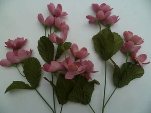 2 Stiele Rosen Blumen Blüten altrosa Seidenblumen basteln Dekoration,Länge 48 cm - Bild 1 von 5