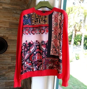 LOUIS VUITTON SWEATER XS lv red wool silk knit pullover s - Bild 1 von 10