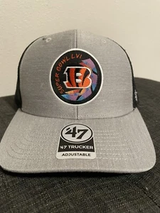 Cincinnati Bengals ‘47 super bowl LVI bound aperture trucker adjustable hat. NWT - Picture 1 of 4