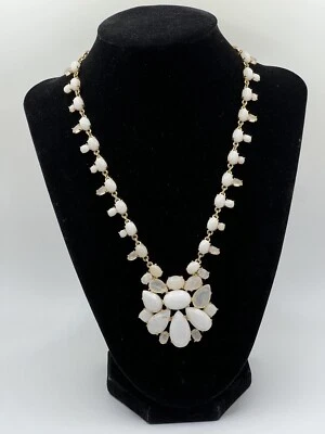 Collar Kate Spade Seastone Brillante Blanco/Blanco roto Ágata SemiPreciosas Gemas Foto 1 de 4