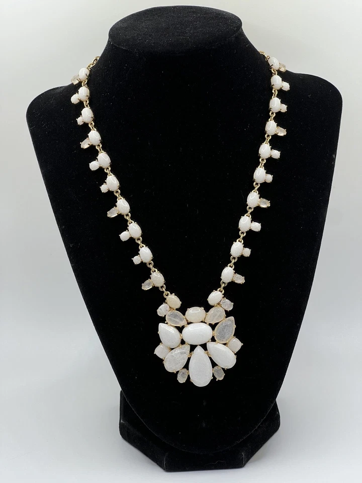 Ожерелье Kate Spade Seastone Sparkle белое/белое агат полудрагоценные камни - Изображение 1 из 4