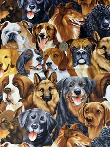 Michael Searle Timeless Treasures Fabrics Sooho DOGS C1380 43 W x 1 2/3 Yards L - Picture 1 of 2