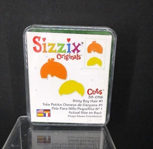 Sizzix Originals Bitty Boy Hair #1 Die Cut Green Die W/ Case Discontinued New - Picture 1 of 3