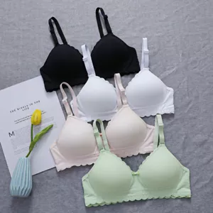 Girls Teenage Bras 30-38AAA AA BSoft Wireless Brassiere Comfort Cotton Underwear - Picture 1 of 19