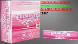 NEU ELEMENT PINK KING GRÖSSE schmale rollende Zigarette Rauchpapier 1er-pack |3 |5 - Bild 1 von 2
