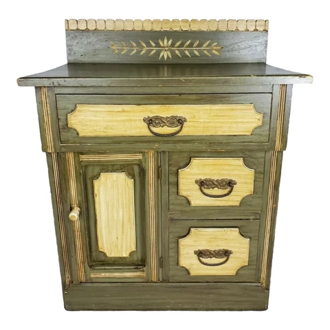 Antique Cabinet Bathroom Vanity Washstand Eastlake Victorian French Farmhouse Cover