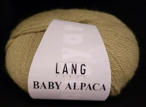 SKEIN/BALL OF LANG BABY ALPACA YARN - COLOR #16 KIWI - Picture 1 of 3