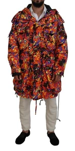 DSQUARED2 Jacket Multicolor Long Hooded Cargo Pocket Coat IT48/US38/M 3650usd - Picture 1 of 13
