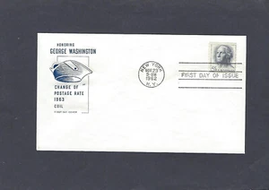 #1229 5c GEORGE WASHINGTON coil FDC NOV 23-1962 HOUSE OF FARNAM CACHET - Picture 1 of 1