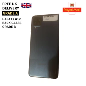 Samsung Galaxy A12 A125F Replacement Rear Back Cover & Camera Lens Black UK - Picture 1 of 1