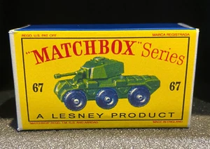 Matchbox Lesney No 67 Saladin Armoured Car Empty Repro E Box - Foto 1 di 1