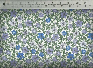 David Textiles ~ Ivy & Purple Flowers on Creme ~ 100% Cotton Quilt Fabric BTY - Picture 1 of 1